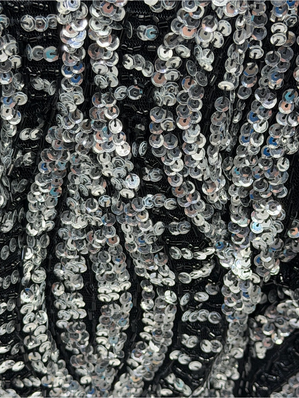 Jovani Sequin Beaded Mini Dress with Black Feather Straps - Picture 10 of 13